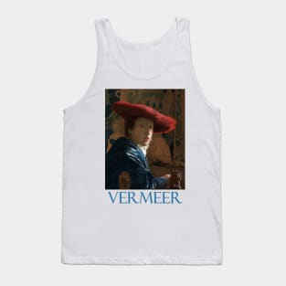 Girl with a Red Hat by Johannes Vermeer Tank Top